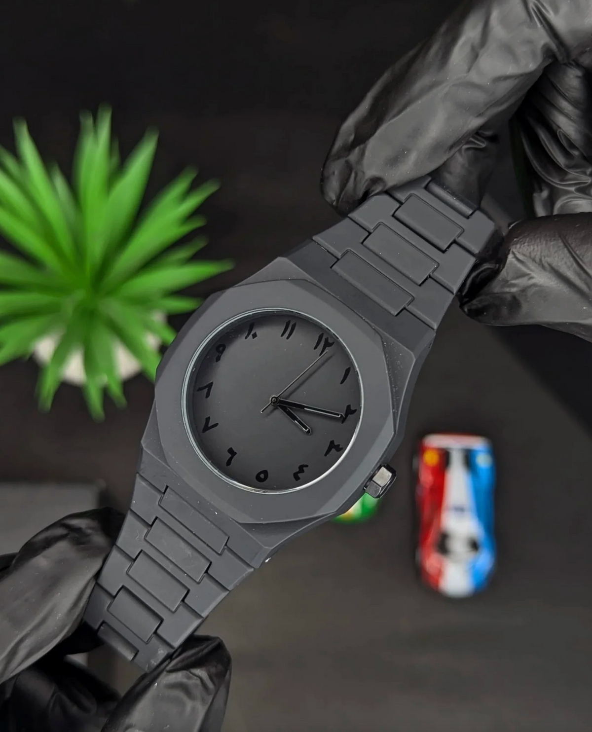 Black Arabic Aura Men's Watch