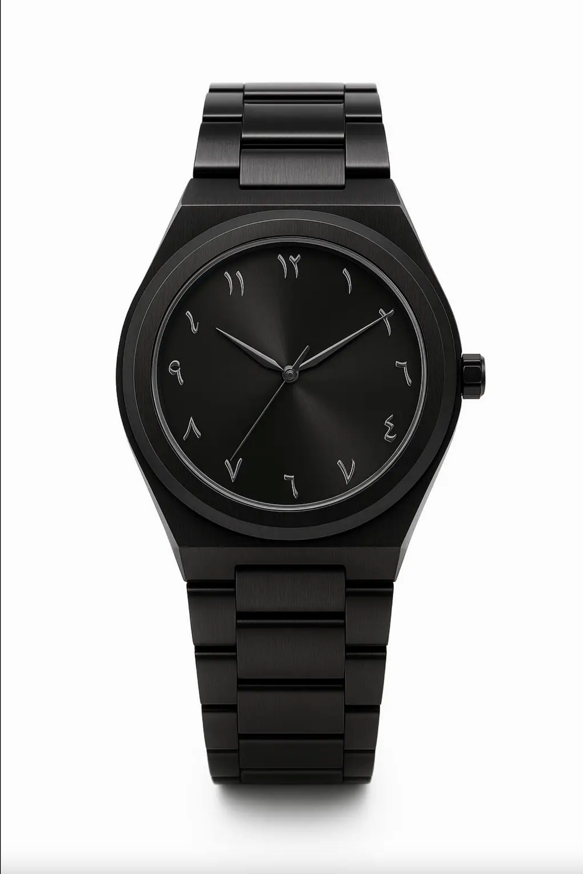 Black Arabic Aura Men's Watch